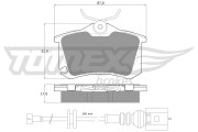 TX 16-15 Sada brzdových destiček, kotoučová brzda TOMEX Brakes