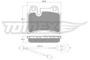 TX 16-21 Sada brzdových platničiek kotúčovej brzdy TOMEX Brakes