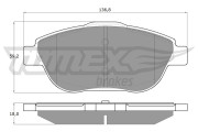 TX 16-25 Sada brzdových platničiek kotúčovej brzdy TOMEX Brakes