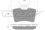 TX 16-26 Sada brzdových platničiek kotúčovej brzdy TOMEX Brakes