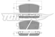 TX 16-52 Sada brzdových platničiek kotúčovej brzdy TOMEX Brakes