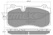 TX 16-87 Sada brzdových platničiek kotúčovej brzdy TOMEX Brakes