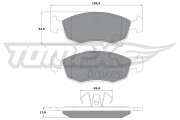 TX 16-90 Sada brzdových platničiek kotúčovej brzdy TOMEX Brakes