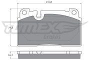 TX 17-06 Sada brzdových platničiek kotúčovej brzdy TOMEX Brakes