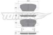 TX 17-30 Sada brzdových platničiek kotúčovej brzdy TOMEX Brakes