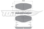 TX 17-52 Sada brzdových platničiek kotúčovej brzdy TOMEX Brakes