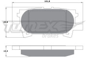 TX 17-64 Sada brzdových platničiek kotúčovej brzdy TOMEX Brakes