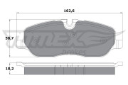 TX 17-71 Sada brzdových platničiek kotúčovej brzdy TOMEX Brakes