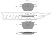 TX 17-74 Sada brzdových platničiek kotúčovej brzdy TOMEX Brakes