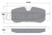 TX 17-81 Sada brzdových platničiek kotúčovej brzdy TOMEX Brakes