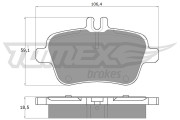 TX 18-08 Sada brzdových platničiek kotúčovej brzdy TOMEX Brakes