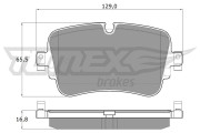 TX 18-24 Sada brzdových platničiek kotúčovej brzdy TOMEX Brakes