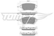 TX 18-27 Sada brzdových platničiek kotúčovej brzdy TOMEX Brakes