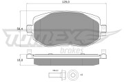 TX 18-33 Sada brzdových platničiek kotúčovej brzdy TOMEX Brakes