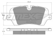 TX 18-34 Sada brzdových platničiek kotúčovej brzdy TOMEX Brakes