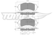 TX 18-38 Sada brzdových platničiek kotúčovej brzdy TOMEX Brakes