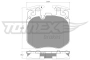 TX 18-50 Sada brzdových platničiek kotúčovej brzdy TOMEX Brakes