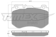 TX 18-51 Sada brzdových platničiek kotúčovej brzdy TOMEX Brakes