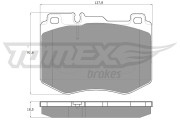 TX 18-52 Sada brzdových platničiek kotúčovej brzdy TOMEX Brakes