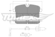 TX 18-88 Sada brzdových platničiek kotúčovej brzdy TOMEX Brakes