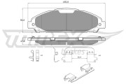 TX 18-96 Sada brzdových platničiek kotúčovej brzdy TOMEX Brakes