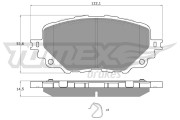 TX 19-04 Sada brzdových platničiek kotúčovej brzdy TOMEX Brakes