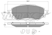 TX 19-06 Sada brzdových platničiek kotúčovej brzdy TOMEX Brakes