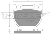 TX 19-24 Sada brzdových platničiek kotúčovej brzdy TOMEX Brakes