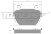 TX 19-25 Sada brzdových platničiek kotúčovej brzdy TOMEX Brakes