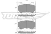 TX 19-38 Sada brzdových platničiek kotúčovej brzdy TOMEX Brakes