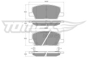 TX 19-55 Sada brzdových platničiek kotúčovej brzdy TOMEX Brakes