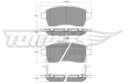 TX 19-69 Sada brzdových platničiek kotúčovej brzdy TOMEX Brakes