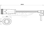 TX 30-27 Výstrażný kontakt opotrebenia brzdového oblożenia TOMEX Brakes