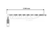 TX 30-38 Výstrażný kontakt opotrebenia brzdového oblożenia TOMEX Brakes