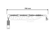 TX 30-47 Výstrażný kontakt opotrebenia brzdového oblożenia TOMEX Brakes