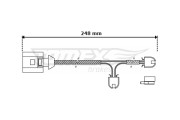 TX 30-52 Výstrażný kontakt opotrebenia brzdového oblożenia TOMEX Brakes