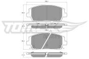 TX 60-05 Sada brzdových platničiek kotúčovej brzdy TOMEX Brakes