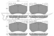 TX 60-21 Sada brzdových platničiek kotúčovej brzdy TOMEX Brakes