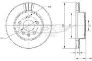 TX 70-52 Brzdový kotúč TOMEX Brakes