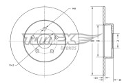 TX 71-46 Brzdový kotúč TOMEX Brakes