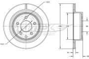 TX 71-72 Brzdový kotúč TOMEX Brakes