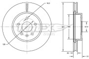 TX 72-55 Brzdový kotúč TOMEX Brakes