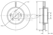 TX 72-67 Brzdový kotúč TOMEX Brakes