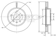 TX 73-17 Brzdový kotúč TOMEX Brakes