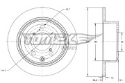 TX 73-24 Brzdový kotúč TOMEX Brakes