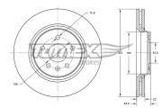 TX 74-14 Brzdový kotúč TOMEX Brakes