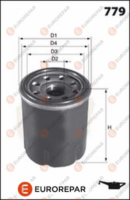 1667441980 Olejový filter EUROREPAR
