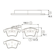 GK1258 Sada brzdových platničiek kotúčovej brzdy CTR