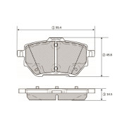 GK1460 Sada brzdových platničiek kotúčovej brzdy CTR