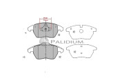 P1-1005 Sada brzdových platničiek kotúčovej brzdy ASHUKI by Palidium